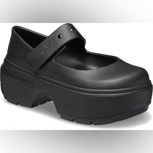Crocs Women's Black Platform Mary Jane Shoes 9M
